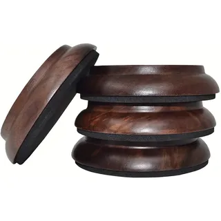 KingPoint Klavieruntersetzer, Möbeluntersetzer aus Hartholz, 4er-Set Black Walnut