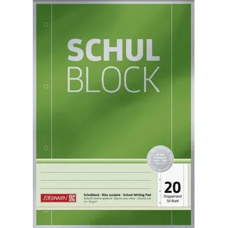 Brunnen Schulblock A4 unlin. 50Bl Premium