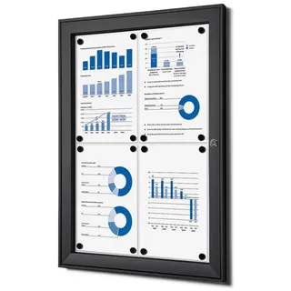 Showdown Displays Showdown® Displays Schaukasten schwarz 4x DIN A4 59,2 x 2,3 x 69,6 cm, 1 St.