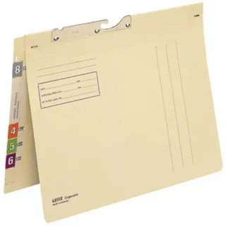 Leitz Pendelhefter Orgacolor, A4, chamois, Schlauchheftung, Flecofil