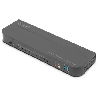 Digitus DS-12890 / KVM Switch 4-Port 4K60Hz, 4 x DP in, 1 x DP/HDMI out