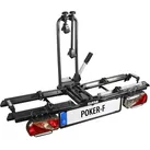 EUFAB 12010LAS Fahrradträger POKER-F, E-Bike geeignet, komplett vormontiert, Diebstahlschutz, für 2 Fahrräder, für Anhängerkupplung, Schwarz, 142 x 70 x 58 cm