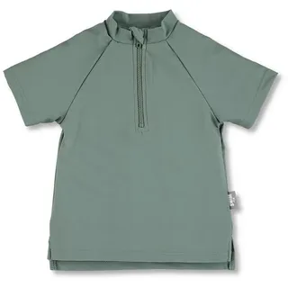Sterntaler® Schwimmanzug Sterntaler® Badeshirt kurzarm uni 50+ (1-St) Badeshirt aus Bademodenstoff, kurzarm, Reißverschluss mit Kinnschutz grün 80