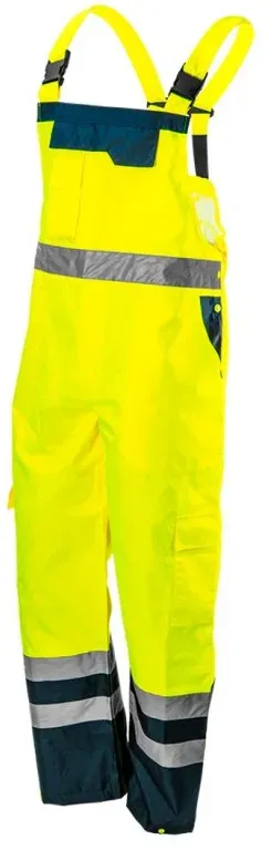 Neo Arbeitslatzhose m. Reflektoren wasserabweisend gelb S/48