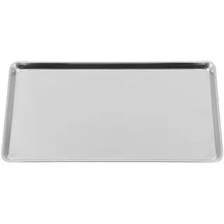 Luxshiny Edelstahl-Backblech, Kuchen-Backblech, hochglanzpoliert, robuste Backform zum Backen, Braten, Servieren, 35 x 25 x 1.5 cm