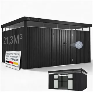 Juskys Gerätehaus Luzern 12 m2 Anthrazit