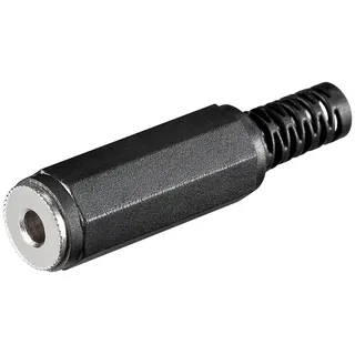 goobay Klinkenkupplung - 3,5 mm - stereo Audio Stecker, Schwarz