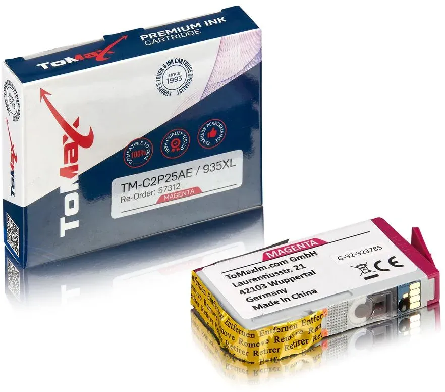 ToMax Premium ersetzt HP C2P25AE / 935XL Tintenpatrone, magenta