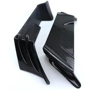 DZSQPMFG Bugspoiler Verkleidungsseiten-Winglet Aerodynamischer Flügel-Deflektorspoiler Für Aprilia RSV4 X Für Tuono V4 Für Fabrik Für Tuono 660 RS660 2021-2023 Spoiler Verkleidungs(Kohlenstoff-Look)