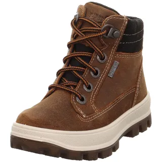 superfit Schnürboots SUPERFIT "TEDD WMS: Weit", Mädchen, Gr. 29, braun (dunkelbraun), Polyester, Veloursleder, Schuhe, Bike Boots mit wasserdichtem GORE TEX, Größenschablone zum Download