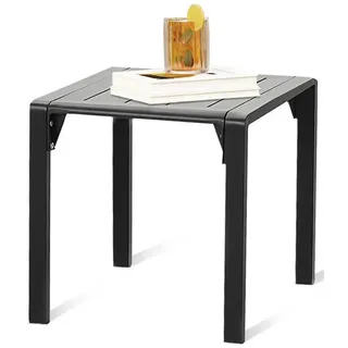 MeXo Gartenlounge-Set Lounge Gartenmöbelset Aluminium Wetterfest, (Couchtisch, 1-tlg., 44 x 44 x 41 cm), wetterfest Gartentisch für 1-2 Personen schwarz