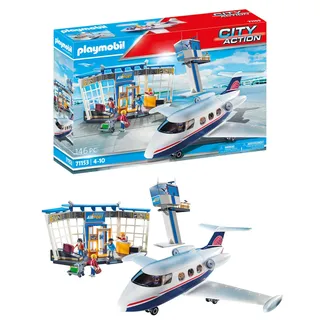 Playmobil City Action Flughafen mit Flugzeug und Tower 71153