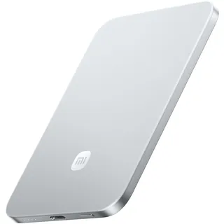 Xiaomi Ultrathin Magnetic Power Bank 5000mAh 15W, MagSafe-kompatible Powerbank für iPhone, ultraschlank, leicht, kabelloses Laden, für iPhone 17/16/15/14/13/12, Gletscher Silber