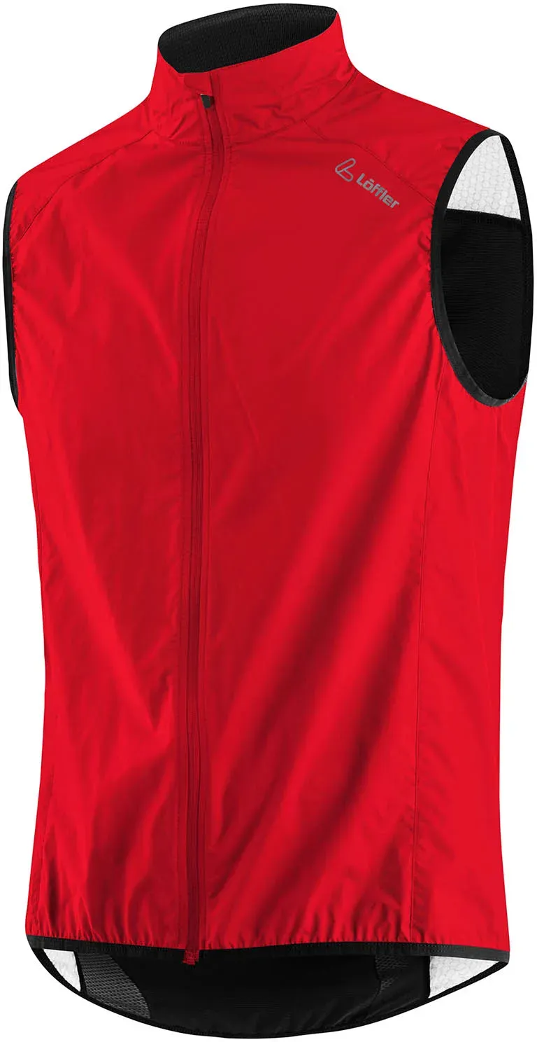 Löffler Bike Vest CF WPM Pocket Fahrradweste Herren rot- Gr. 52