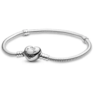 Pandora Moments Herz und Schlangen-Gliederarmband Silber 594594C00-20 Größe 20