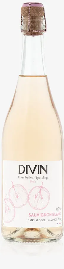 DIVIN SPARKLING BLUSH: feine Perlage mit Rosa-Schimmer und 0,0 % Alkohol