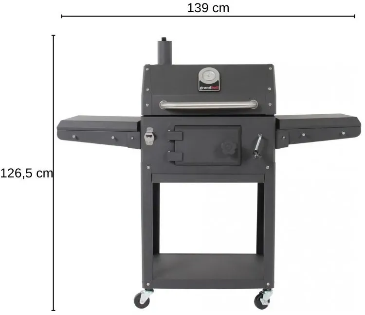 Grandhall Holzkohlegrill Grill Gartenkamin Außenkamin Kohlegrill