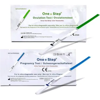 One+Step Kombipaket 25 Ovulationstests + 5 Schwangerschaftstests - Fruchtbarkeitstest für Frauen 30 St