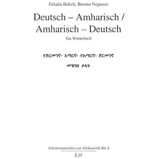 Lit Verlag Deutsch - Amharisch / Amharisch - Deutsch