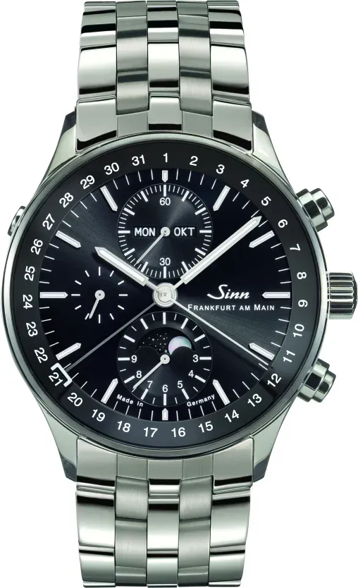 Sinn Frankfurter Finanzplatzuhren 6012.010 - schwarz,Stahl - 41,5mm