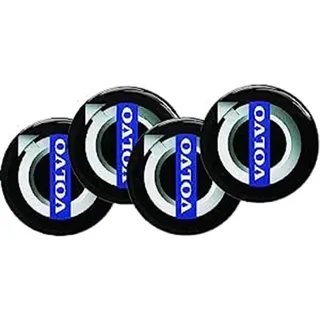 ELOMAS 4 Stück Nabendeckel/Aufkleber Nabenkappen für Volvo 60mm Felgen Radnaben Felgendeckel Felgenkappen Auto Zubehör