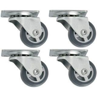 cyclingcolors 4x Möbelrollen 30mm Schrankrolle Lenkrollen Transportrollen Apparaterollen Rolle Gummi Gummirolle