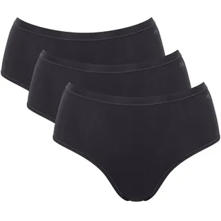 SLOGGI GO Daily Cotton Midi Slip 3er Pack in Schwarz | Gr.: M
