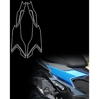Motorrad Für BMW C400X 2D-Verkleidungsemblem Kratzschutz Kohlefaser TPU-Folie Aufkleber Aufkleber (Color : 10)