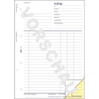 Avery Zweckform Auftrag A4 selbstdurchschreibend 2x40 Blatt