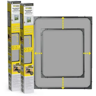 EasyMaxx Insect Protect | Teleskop-Insektenschutzgitter | anthrazit | 2er-Set