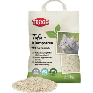 Trixie Tofu-Klumpstreu 2,5 kg – staubarmes Katzenstreu für Katzentoiletten, geruchsneutralisierend & biologisch abbaubar – 40250