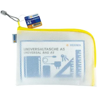 Herma Reißverschlussbeutel transparent/gelb, 1 St.