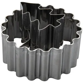 Zenker Ausstecher Linzer mit Tannenbaum – Hochwertiger Edelstahl, 2in1 Funktion für Terrassenplätzchen, Perfekt für Weihnachtsgebäck, Silber