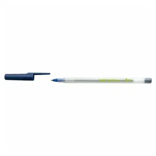 BIC Kugelschreiber Round Stic ECOlutions frostig-transparent, Schreibfarbe: blau,