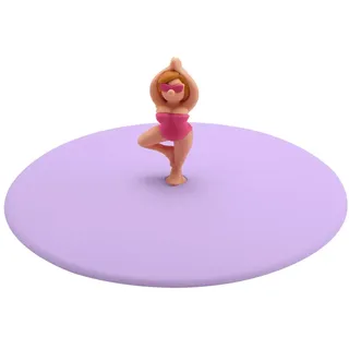 LURCH 210847 Mein Deckel Beach Girls Yolanda Yoga, Glasabdeckung aus BPA-freiem Premium-Platin-Silikon, Ø 10,5cm, Flieder