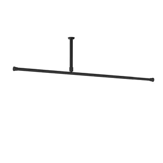 KS Handel 24 Duschvorhangstange 250-400 cm schwarz