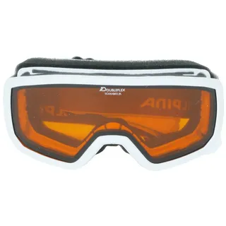 Alpina Scarabeo JR. - Beschlagfreie, Extrem Robuste & Bruchsichere OTG Skibrille Mit 100% UV-Schutz Für Kinder, white, matt 111, One Size