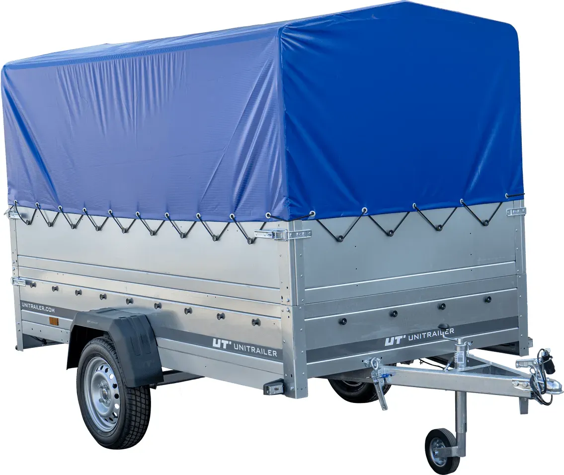 Pkw Anhänger GARDEN TRAILER 264 KIPP mit Stützrad, zusätzlichen Bordwänden, Hochplane und Hochspriegel