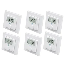 HOMEMATIC IP 156669A0, Wandthermostat mit Luftfeuchtigkeitssensor, 6 Stück