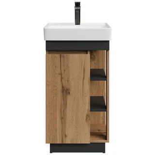 Planetmöbel Nyx 2-tlg. Wotan Eiche/Anthrazit