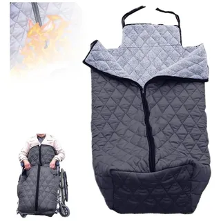 Rollstuhl-Fußsack Aus Plüsch,warm Und Gemütlich Rollstuhldecke Mit Innentasche Und Kordelzug Schützt Vor Kälte Und Nässe Geeignet Für Alle Jahreszeiten Und Rollstuhlmodelle