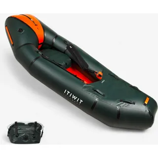 Kajak Packraft 500 aufblasbar TPU Fluss wasserdichter RV 1-Sitzer - PR500 grün|orange No Size