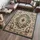 Atlas Grün Beige Oriental Ornament Mäander Bordüre Wohnzimmer Schlafzimmer Vintage Design ÖKOTEX 250 350