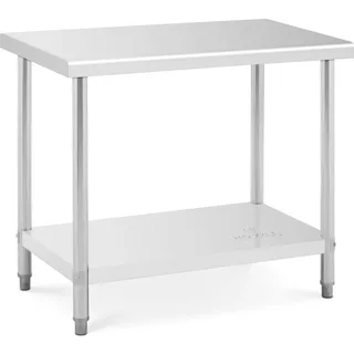 Royal Catering Edelstahl Arbeitstisch - 100 x 60 cm - 90 kg Tragkraft