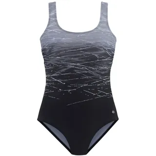 LASCANA Badeanzug Damen schwarz-grau Gr.46 Cup E