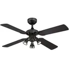 Westinghouse Deckenventilator Princess Euro Ø105cm, mit Beleuchtung, Flügelfarbe schwarz / Apfelholz