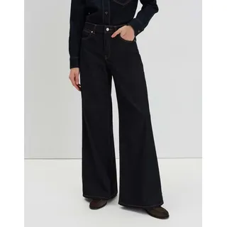 Someday Damen Palazzo | Extra Wide Leg Jeans CELLMA Palazzo aus BCI Cotton Mix Dark Rinsed Blue, 34