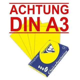 A3 160 g/m2 250 Blatt kanariengelb