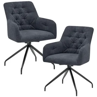 Set One by Musterring 2er-Set set one by Musterring Stuhl Seattle Stoff Grau Anthrazit