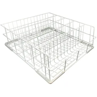 morleos Spülkorb Gläserspülkorb 500x500 mm 5 Reihen Drahtgitterkorb Gastro - Weiß